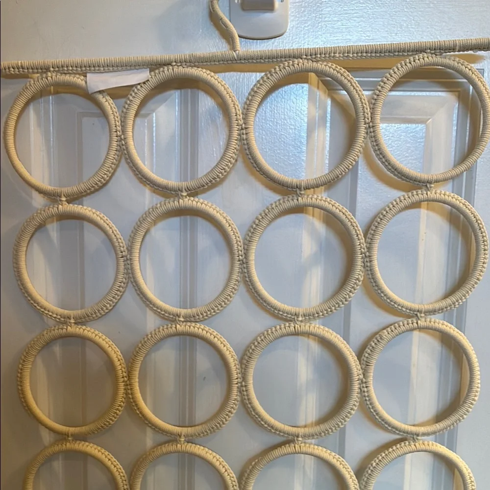Cream Hanging Scarf Organizer